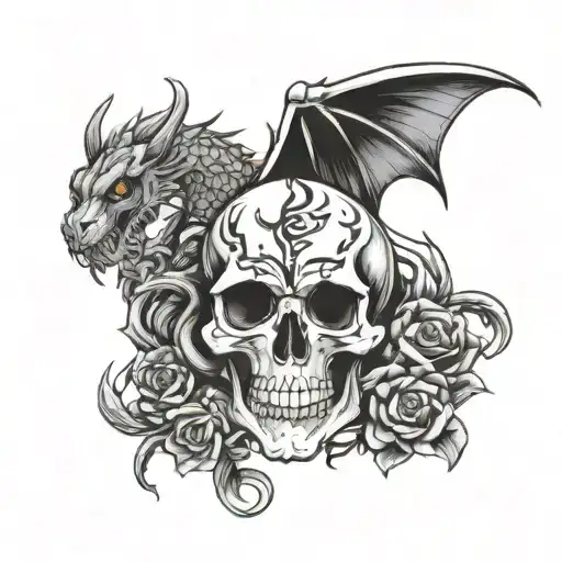 Skull And Dragon