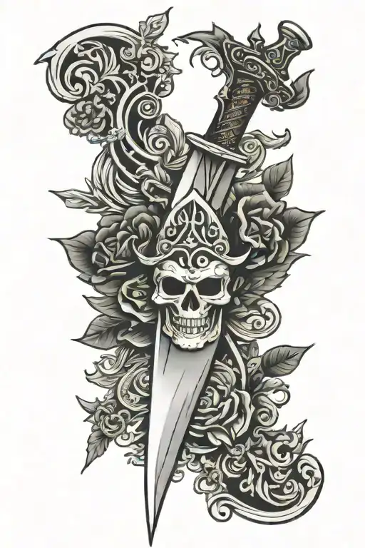 Dagger With Assasin Background