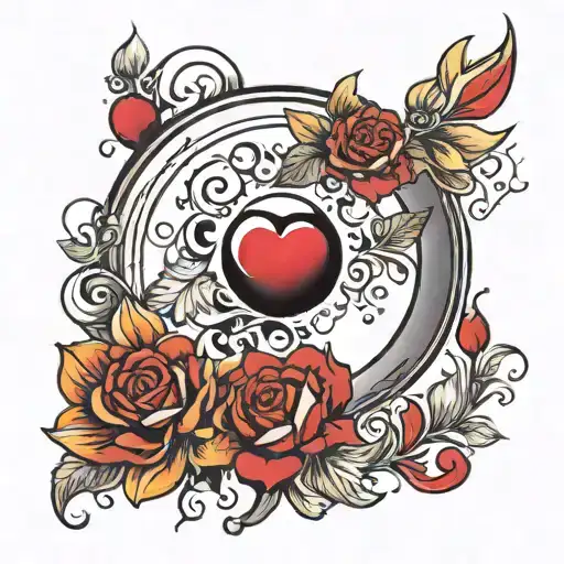 Moon And Heart With 2