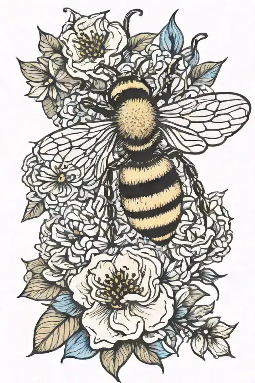 Flowers Bee Honey Comb Charms Cotton Tail Wrapped