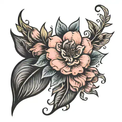 Flower Growing From Words Altogether Beautiful