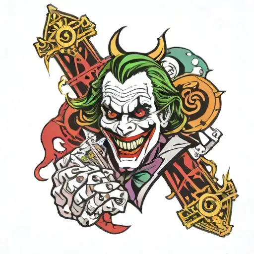 Joker Knife Knuckelduster Cards