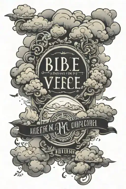 Bible Verse With Clouds Surrounding