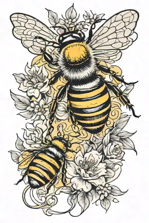 Bee Hovering 10 Feet