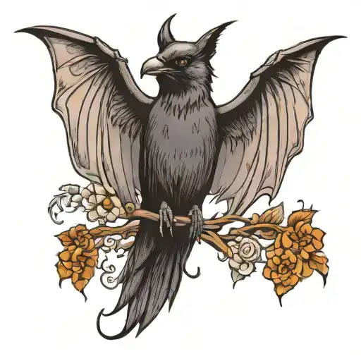 Vampire Raven Bat Wings Holding