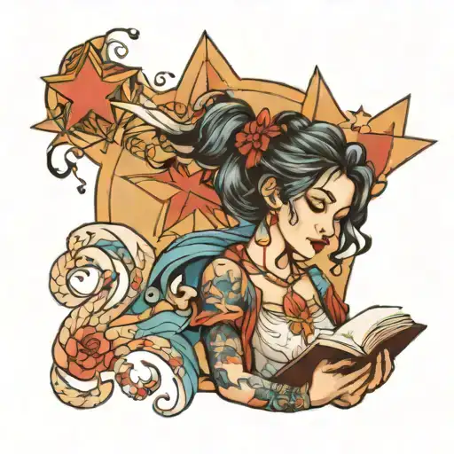 Star Dancer With A Book In Her Hand