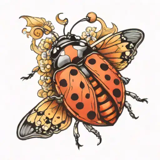 Ladybug Butterfly Hybrid Creature Combining Elements