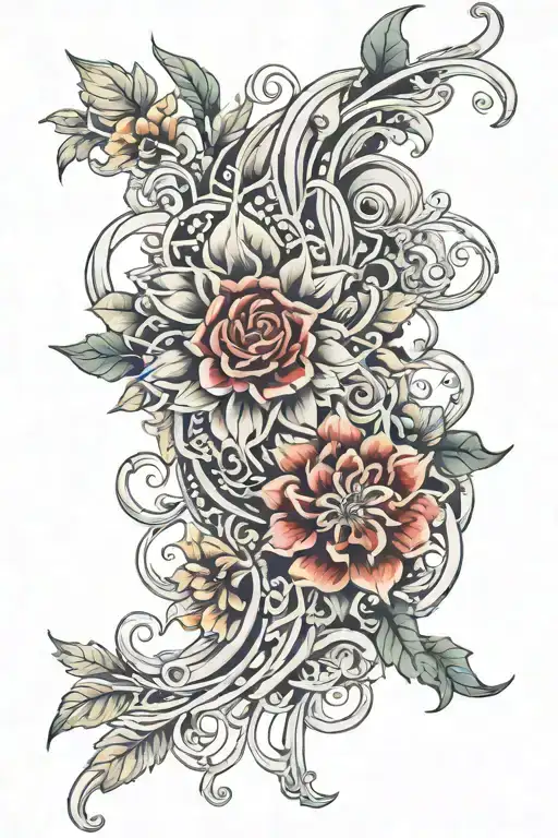 Line Based Design For A Full Arm Sleeve