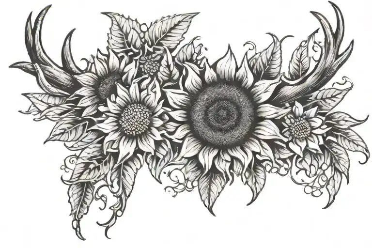 Antler And Sunflower Bracelt