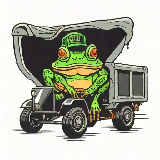 Garbage Truck Driving Frog