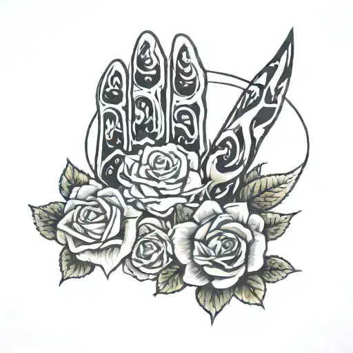 Minimalistic Shiv Plus Dog Paw Plus Rose