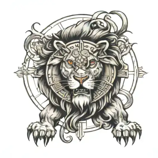 Lion Clock Face