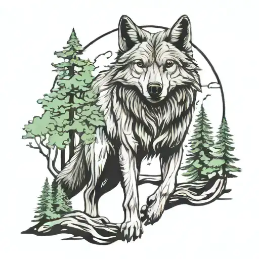 Wolf In Forest