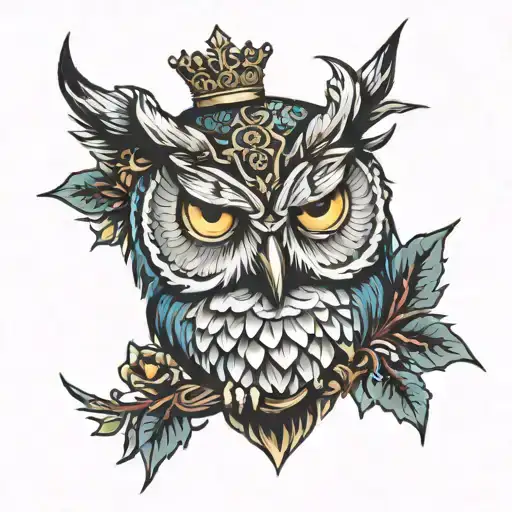 Owl With Crown Of Thorns
