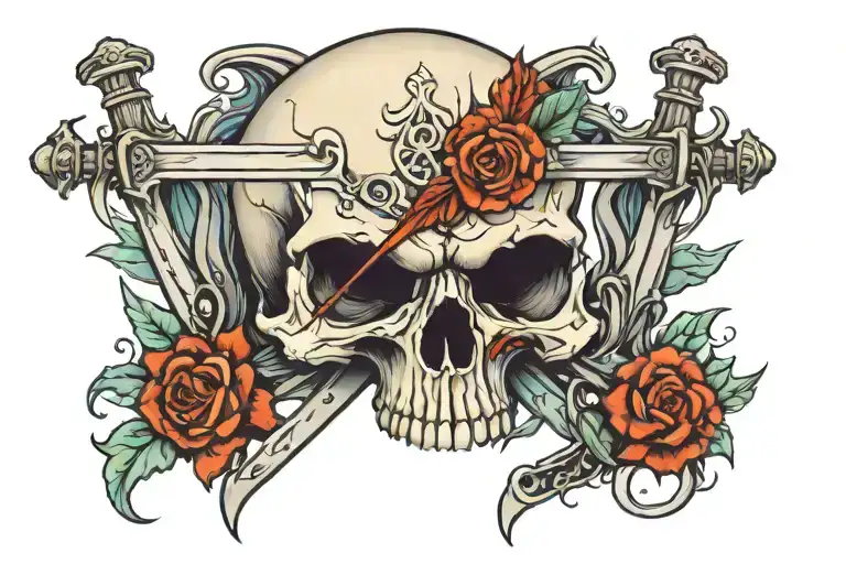 Skull Inside Sword