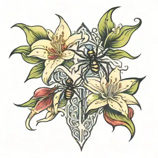 Cross And Spider Lilly Flower