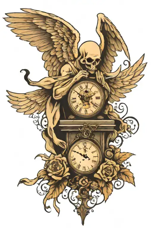 Angel Of Death With Clock
