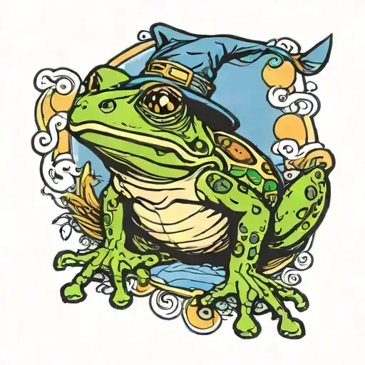 Wizard Frog Looking Up At The Sky