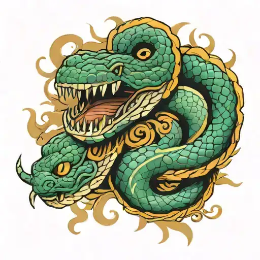 Snake Wrap Around Numebr 13 Traditional