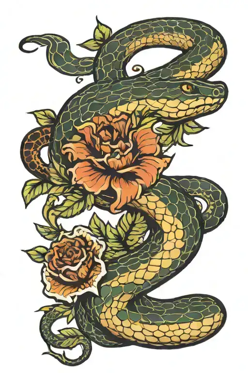 Snake Running Down The Arm