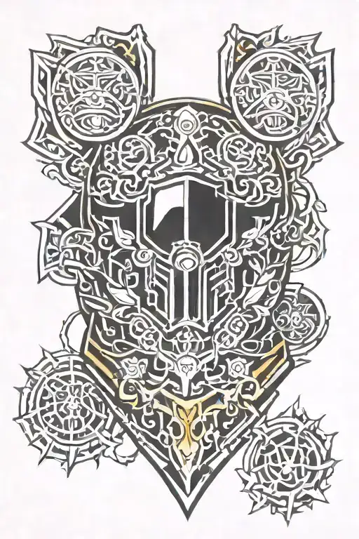 Dark Armor Gauntlet Breastplate Fire