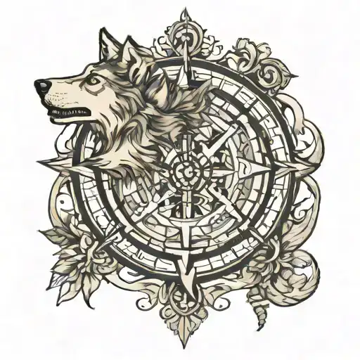 Wolf And Compass