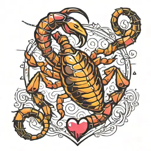 Scorpion Love Heart