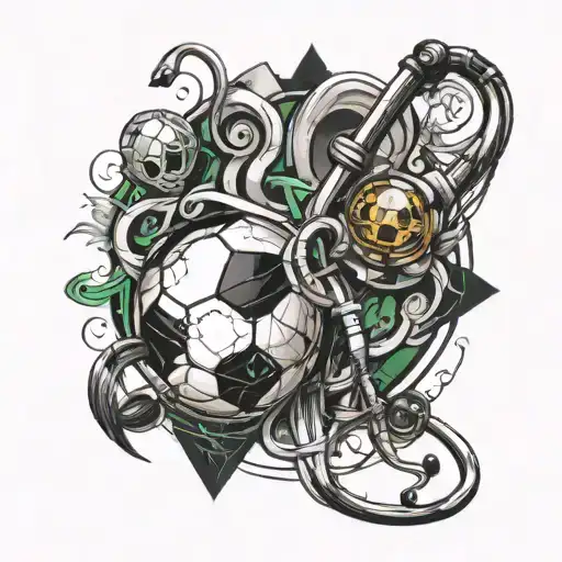 Stethoscope Soccer Wrapped Together Representing