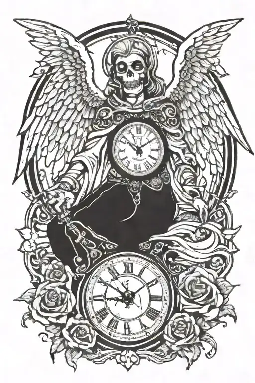 Angel Of Death With Clock