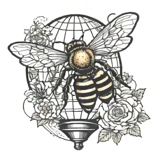 Honey Bee Earth Globe Balloon Flying
