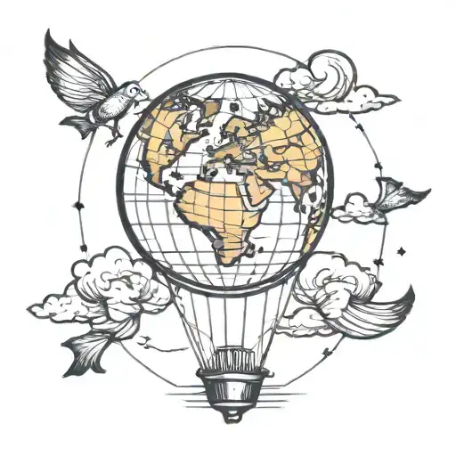 Earth Globe Balloon Flying