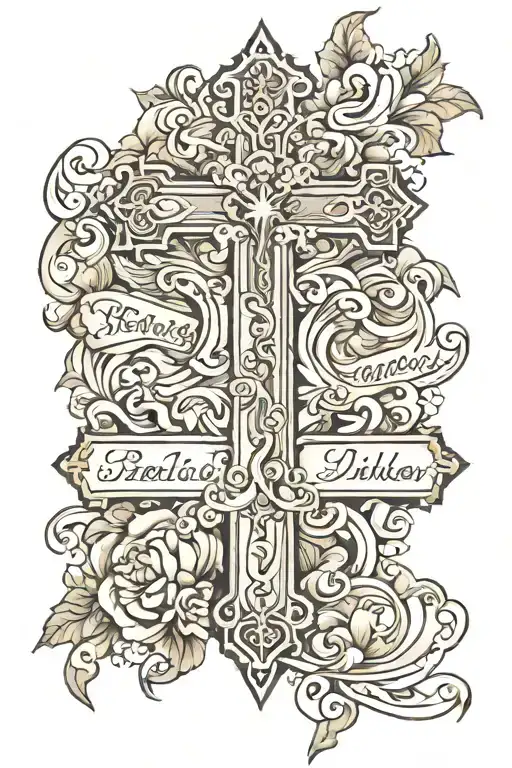 Cross With Bible Verse Written