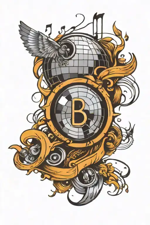 Disco Ball Music Notes