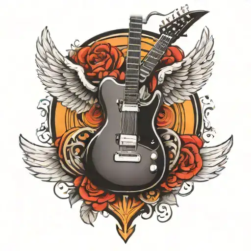 Electric Guitar With Wings