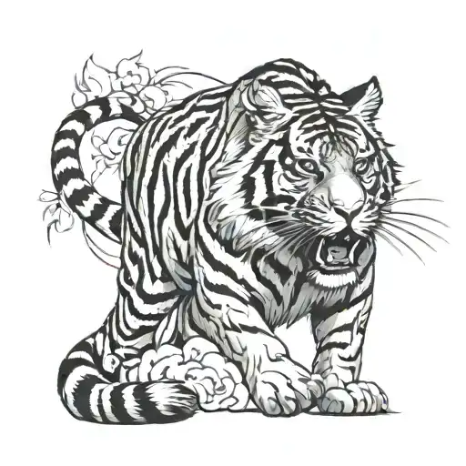 Back Tatto Tiger