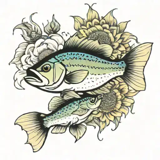 Largemouth Bass Bible And Sunflowers Honey Bees 2 Children