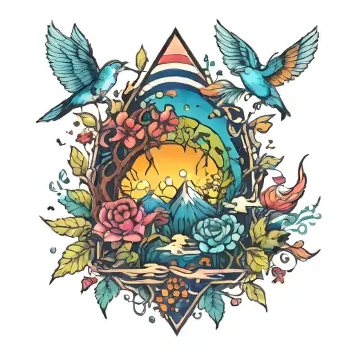 Psychedelic Nature Scene