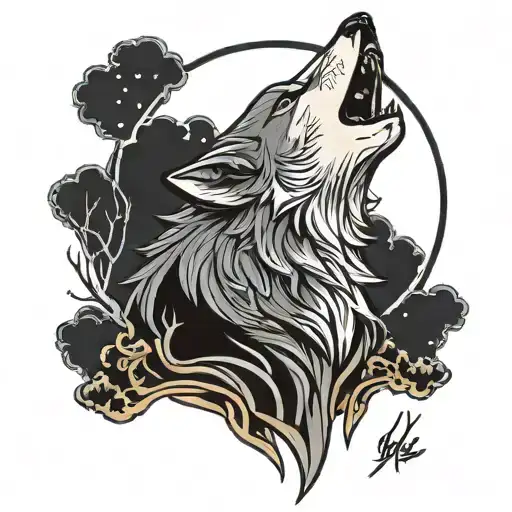 Wolf Howling At The Moon