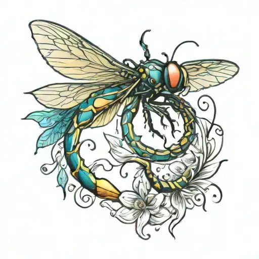 Spinning Top Scorpion Dragon Fly Like A Butterfly