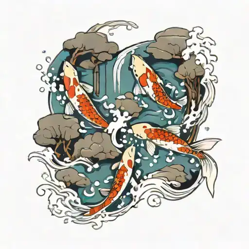 I Need A Tattoo Idea Of 2 Koi Fish Swimming Around The Fushimi Inari Taisha