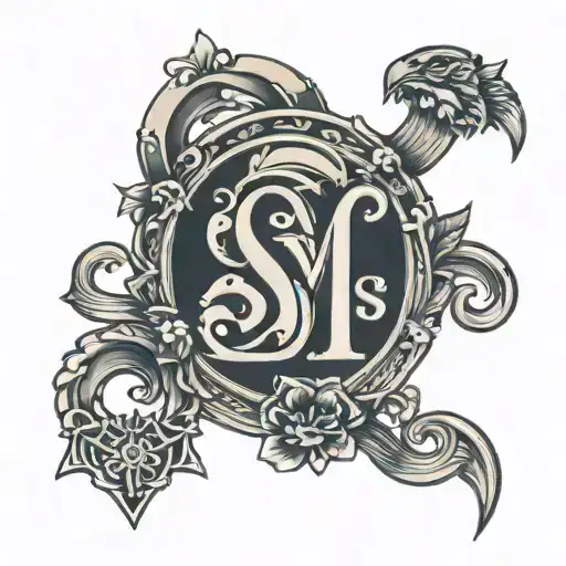 Generate Bracelet Tattoo With The Letters S And M For Women