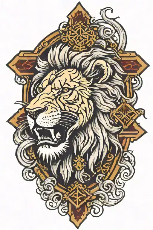 Lion With Three Crosses