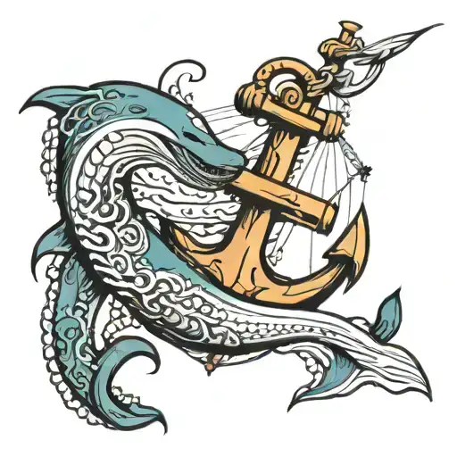 Anchor With A Whaling Theme