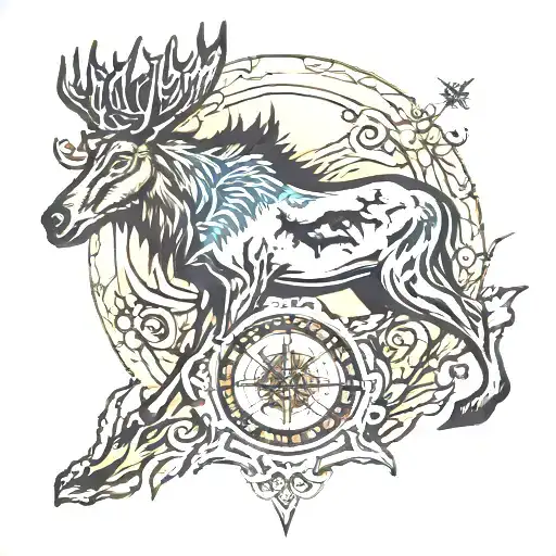 Moose Wolf Compass Upper Peninsula