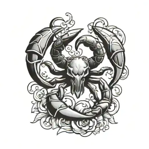 Ram Horns And Crab Claws All Black