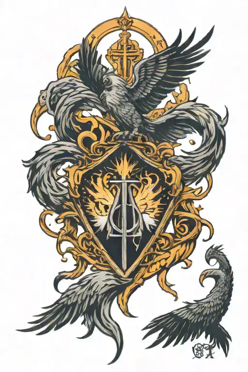 Harry Potter Deathly Hallows And Phoenix Rising