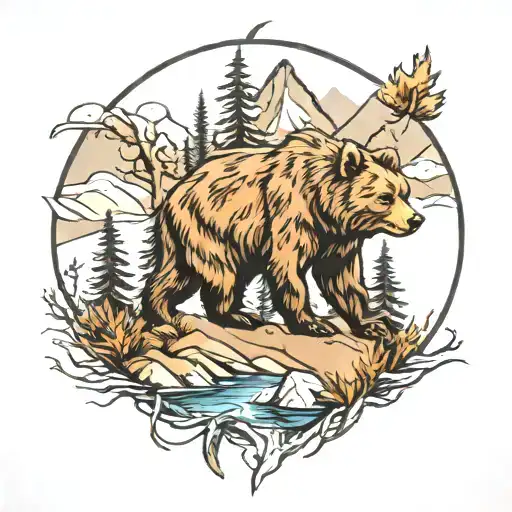 Bear Feathers Mountain Landscape