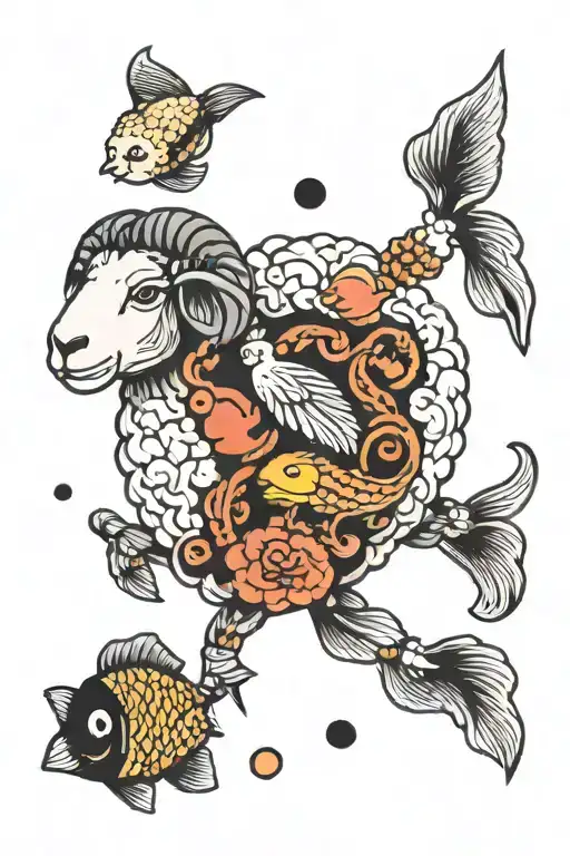 Sheep And Fish Black