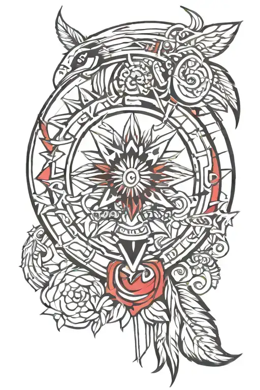 Apache Sacred Circle Red