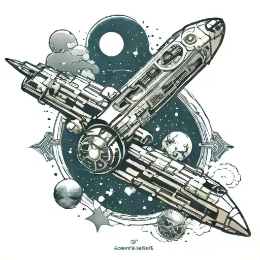 Universe Sleeve Tattoo With Subtle Star Wars Aurebesh World Beetween